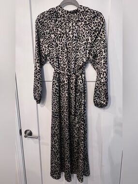 Leopard-Print LOFT Dress Black & Crème